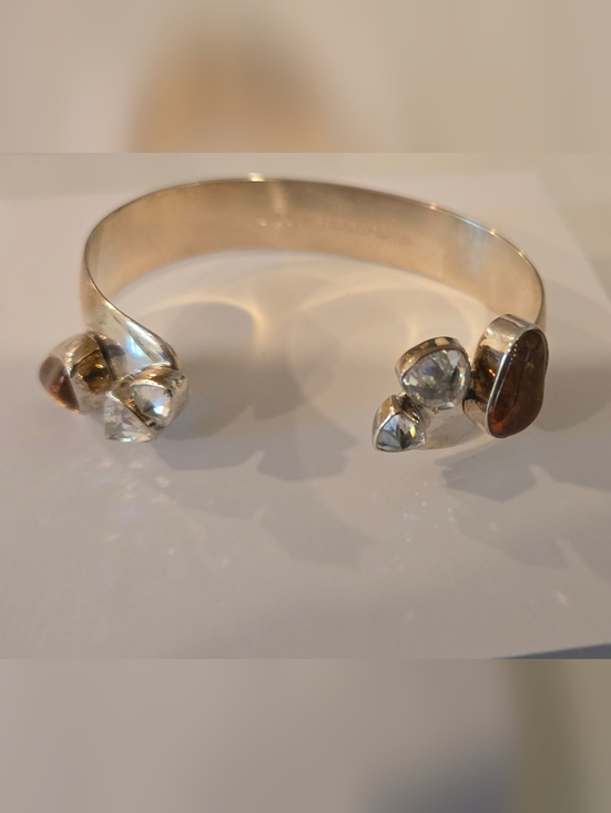 Lilly Barrack Jewelry - Lilly Barrack Citrine And Diamond Cuff Bracelet